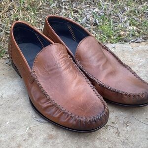 To Boot New York loafers mens 8 walnut brown leather casual luxury